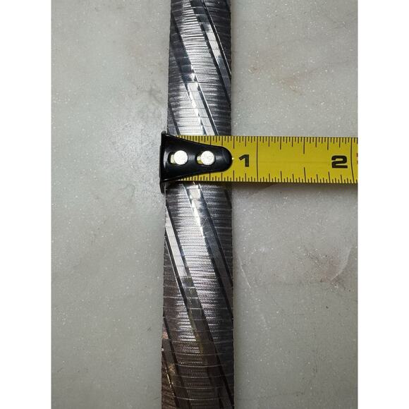 Italian Sterling Silver 925 Textured Articulated Panel Bracelet - Picture 11 of 14